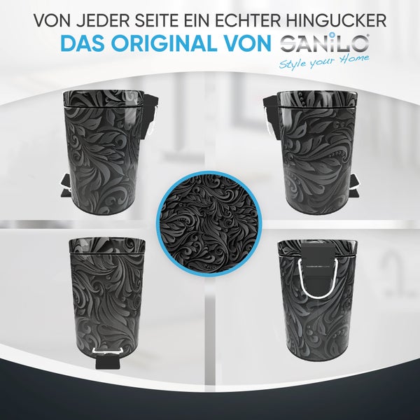 Sanilo Kosmetikeimer 3L mit Absenkautomatik Floral