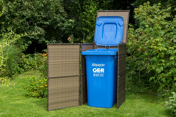 Mülltonnenabdeckung bis 240 Liter, braun