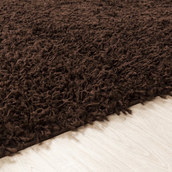 Moderner Hochfloriger Shaggy Teppich Dunkelbraun 200x290 cm LILLY