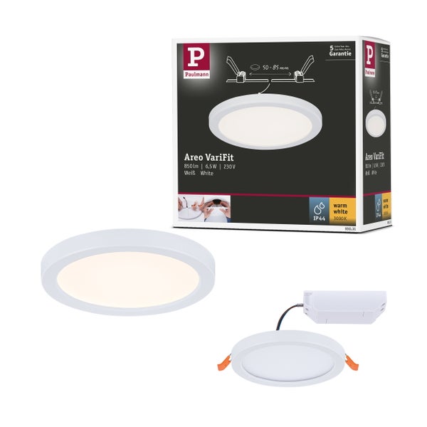 Quadratische LED Deckenleuchte mit den Maßen 450 mal 450 mal 64 Millimeter inklusive 5 Jahren Garantie.