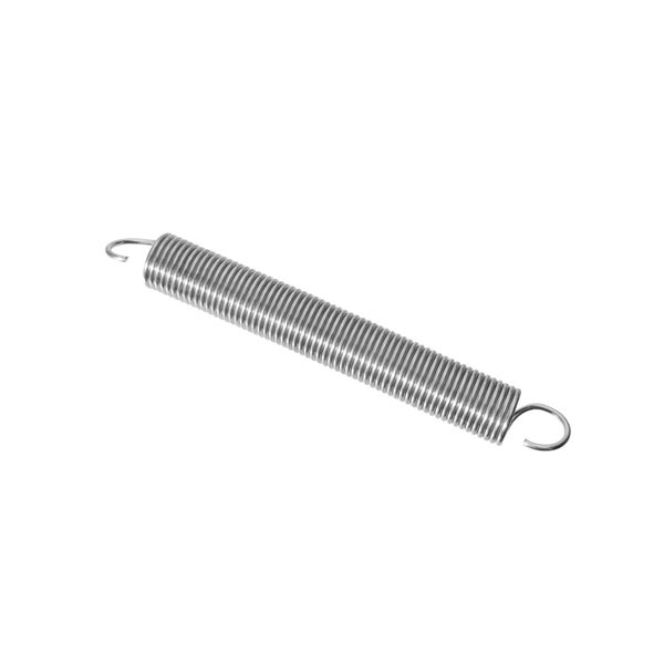 Zugfeder aus Metall mit Ösen an beiden Enden.