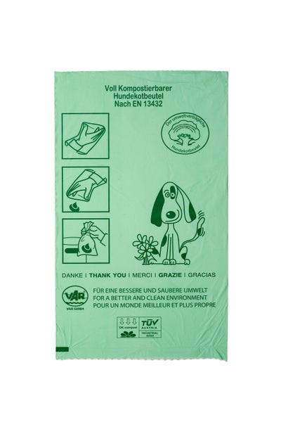 PROREGAL Klassische Kompostierbare Hundekotbeutel 600 Stück HxBxT 20 x 35 x 0,01 cm Grün