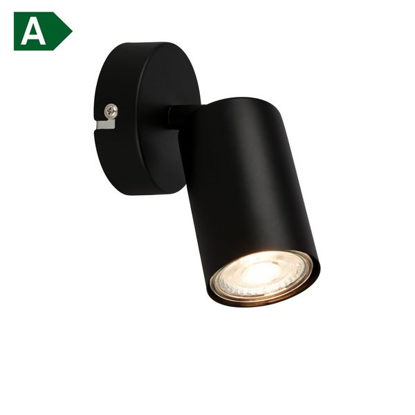 Wandlampe - 2W, 450lm, EEK A, LED, schwenkbar, warmweiß, schwarz