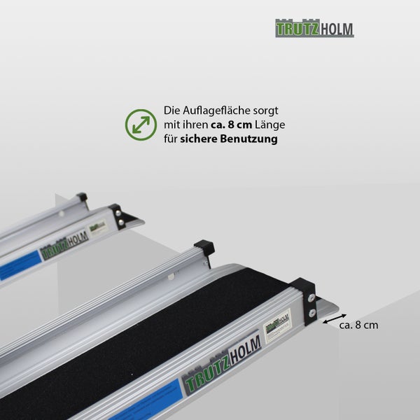 TRUTZHOLM 2 x Teleskoprampe 105-183cm Traglast 272 Alu grau schwarz beschichtet inkl. Tasche  Rollstuhlrampe