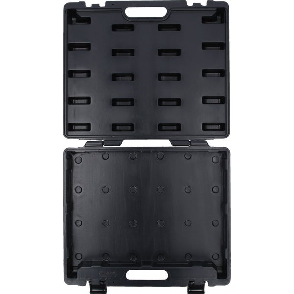 Geöffnete Werkzeugkiste zur Aufbewahrung und zum Transport von Werkzeugen