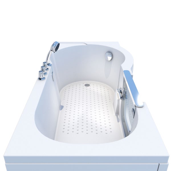 Badewanne mit Duschfunktion und Duschabtrennung