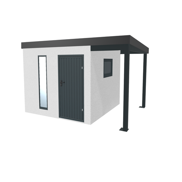 Gartenhaus mit Überdachung und Fenster