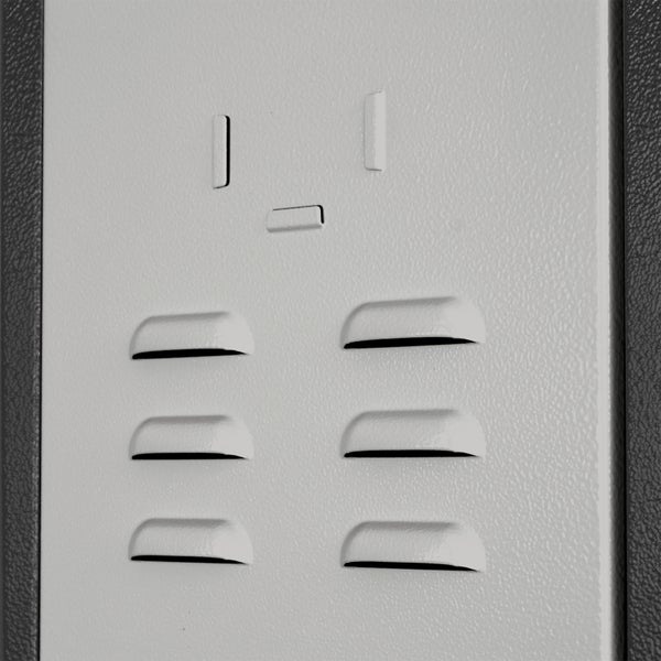 PROREGAL Garderobenschrank Ermine mit 2 Türen | HxBxT 178x60x50cm | Anthrazitgrau/Lichtgrau | Spind, Aufbewahrungsspind, Arbeitsschrank