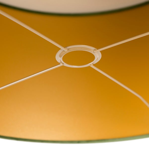 Lampenschirm Velours grün 50/50/25 mit goldener Innenseite