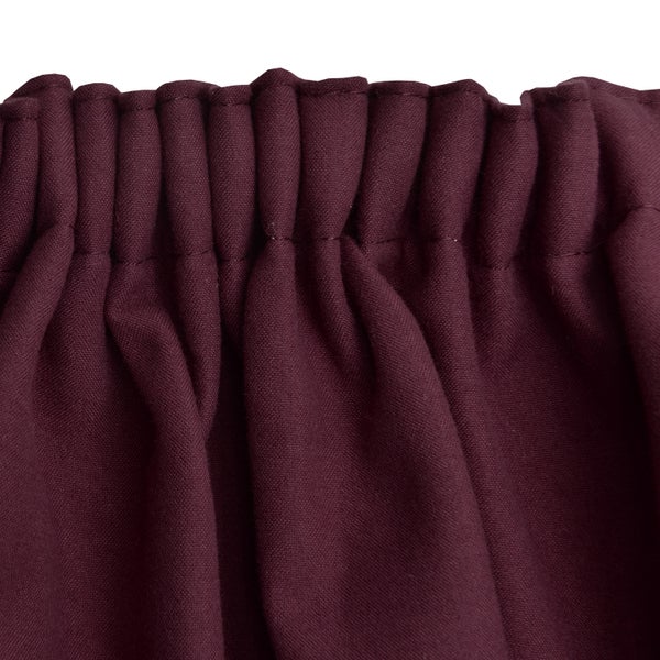 Beautissu Amelie TK Vorhang mit Kräuselband 140x245cm Bordeaux (2tlg)