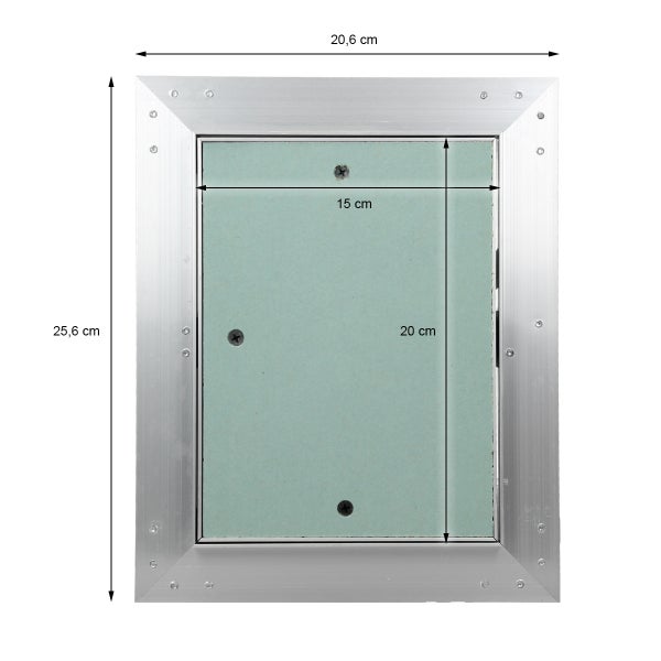 ECD Germany Revisionsklappe Revisionstür GK-Einlage 150x200mm Gipskarton 12,5mm Alu Rahmen Revision Wartungstür Wartungsklappe Wartung Reinigungsklappe Wartungsöffnung Feuchtraumgeeignet Trockenbau