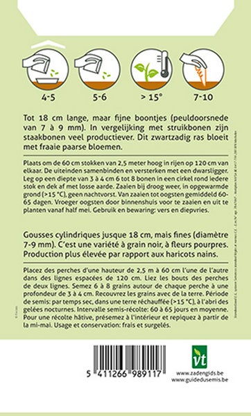 Anweisungen und Informationen zu Bohnensamen