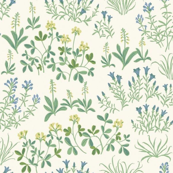 Borastapeter Tapete Feldblumen Grün - 53 cm x 10.05 m - 662556