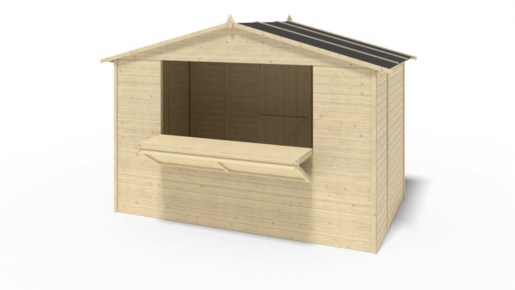 Kiosk-Handelshaus 5,72m2 - 3,11x1,84m - 19mm
