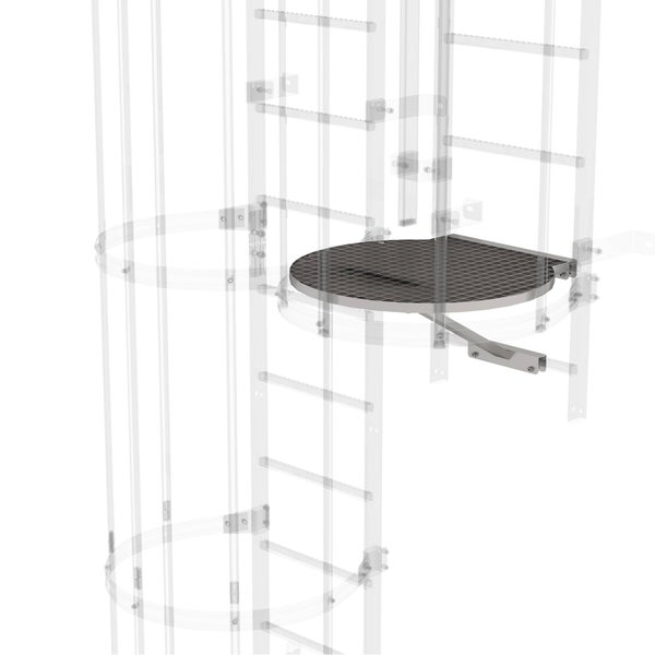 MUNK Umsteigeplattform zwischen Leiterzügen 700mm Edelstahl
