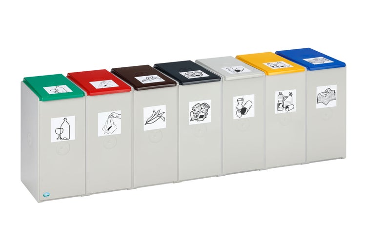 PROREGAL Deckel Für Abfallbehälter Und Wertstoffsammelsystem 40 Liter Kunststoff Blau