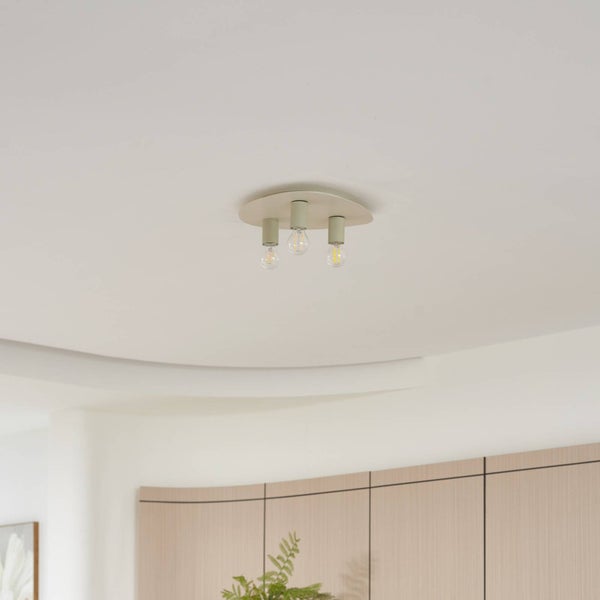 Lindby Deckenlampe Tommen (Modern) in Creme aus Metall (3 flammig, E27) - Deckenleuchte Lampe Wohnzimmerleuchte