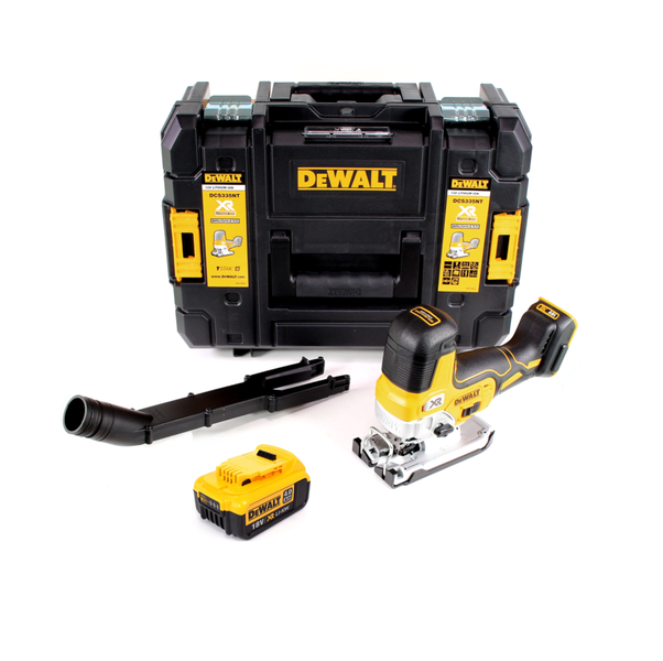 DeWalt Akku-Stichsäge 18 Volt mit Akku, Staubabsaugadapter und robustem Systemkoffer TSTAK.