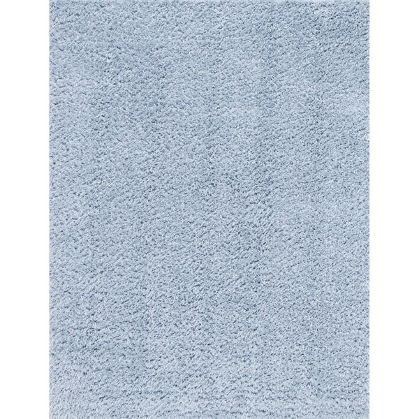 Hochfloriger Shaggy-Teppich Einfarbig Hellrosa 200x275 cm SOSO
