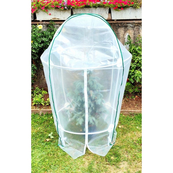 Pflanzenüberwinterungszelt mit Reißverschluss zum Schutz von Pflanzen im Winter