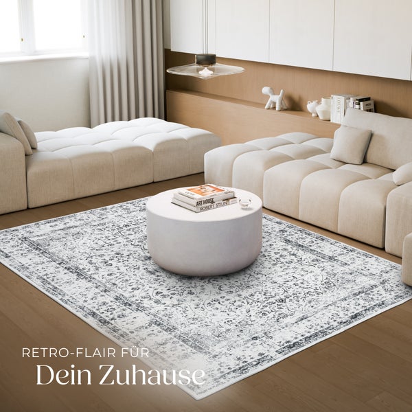 Vintage Designer Teppich tectake rutschfeste Unterseite verschiedene Größen 200 x 274 cm