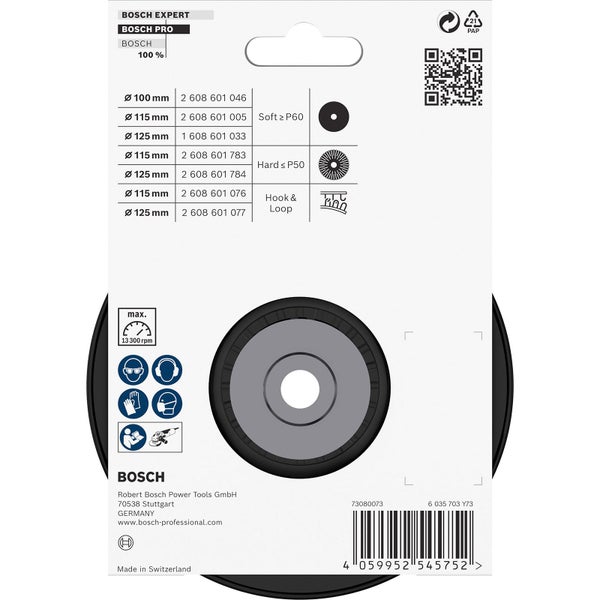 Bosch PRO Backing Pad hart 115 mm M14 hart - 2608601783