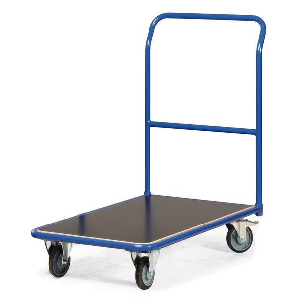 Plattformwagen mit Stahlrohrrahmen und Holzplatte
