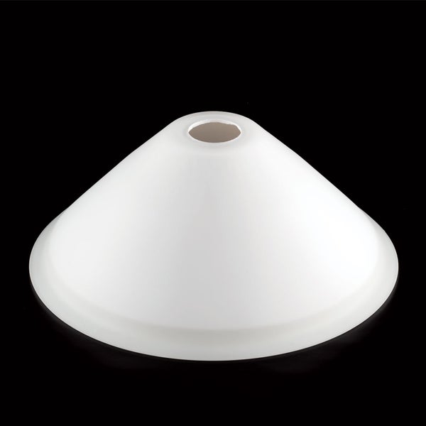 Glas Lampenschirm Ersatzglas weiß E14 Lochmaß Fassung ø 30mm Kegel Schusterschirm
