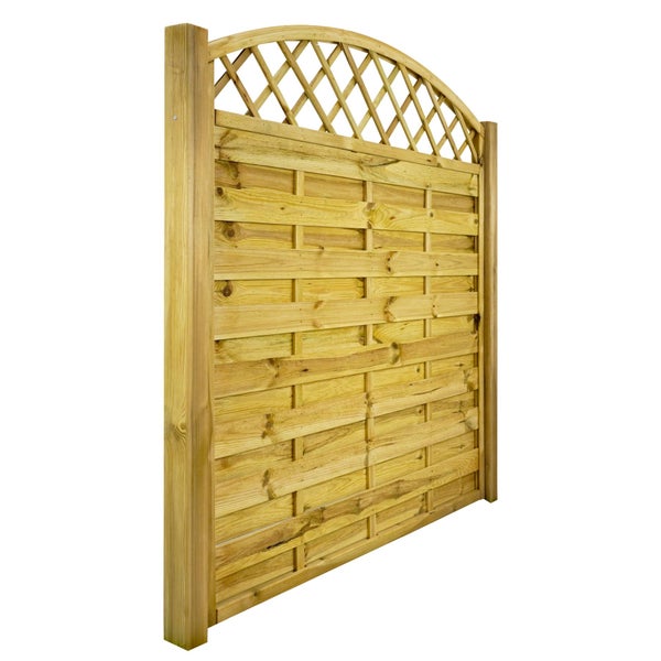 Holzzaun mit Rankgittereinsatz