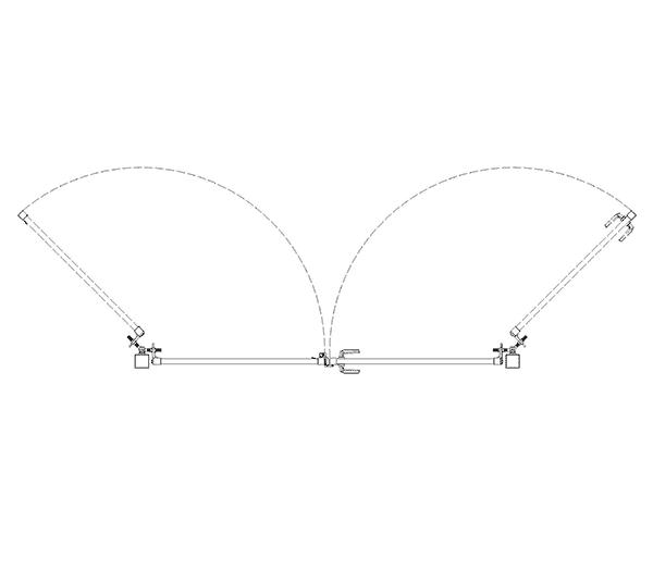 Gartentor ZAUNGURU BASIC-Line Oldenburg Kreis aus Metall, Höhe: 83cm, Breite: 334cm, 2-flügelig inkl. Pfosten, Schloss und Zubehör, Feuerverzinkt und zusätzlich in RAL 7016 Anthrazitgrau pulverbeschichtet