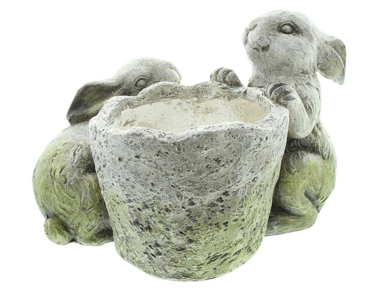FRANK FLECHTWAREN | Pflanzer Hasenbande, MAGNESIUMOXID, 29 x 20 x 20 cm