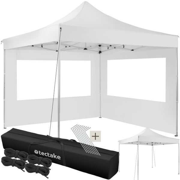 Pavillon tectake Olivia 3 x 3 m, mit Aluminiumgestell inklusive Spannseilen, Heringen und Tragetasche