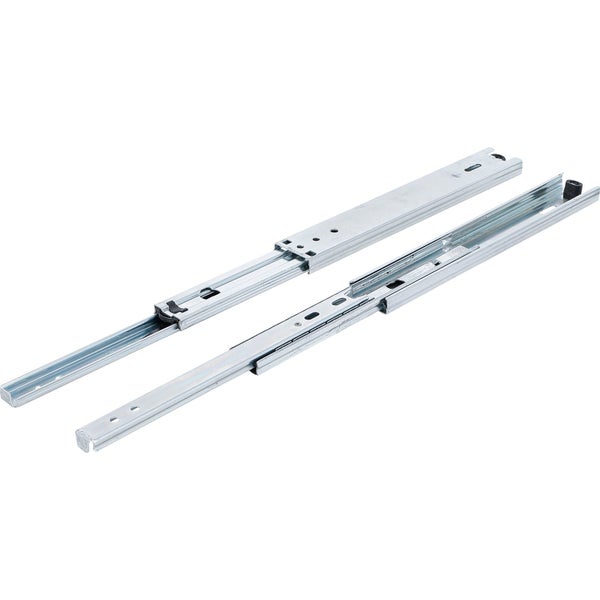 Zwei Schubladenschienen aus Metall