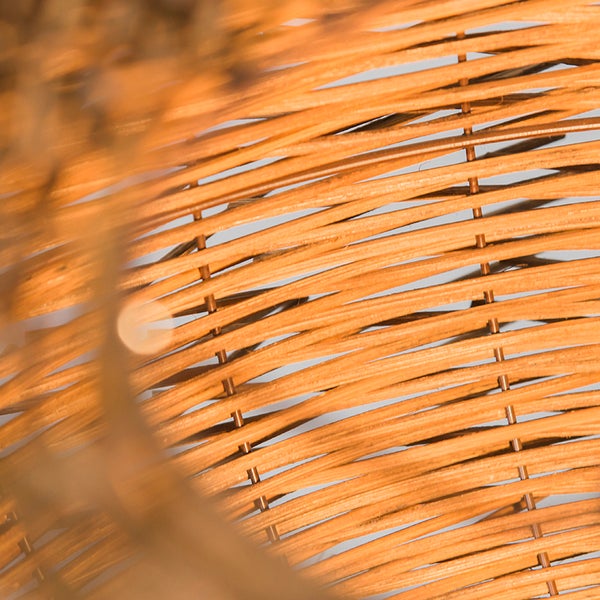 Detailansicht eines geflochtenen Korbes