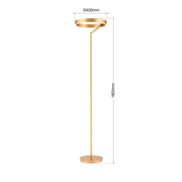 Stehlampe mit den Maßen 400 mm Durchmesser und 1800 mm Höhe