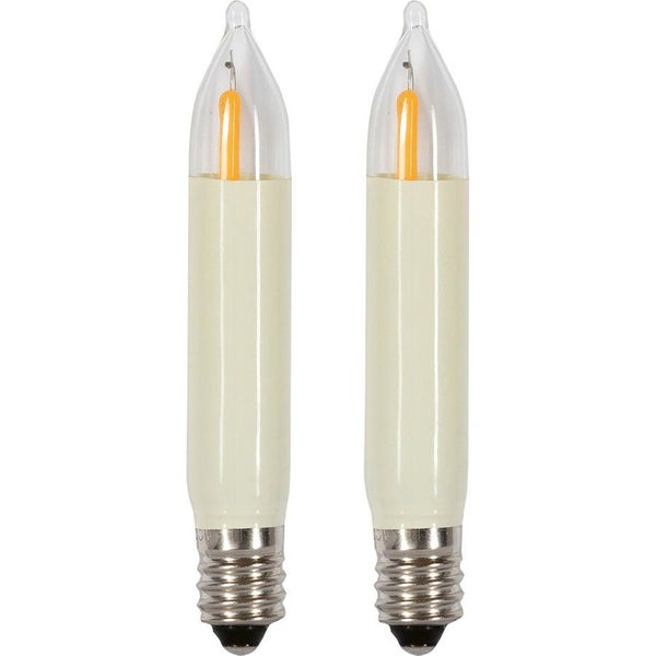 Zwei LED Kerzenlampen in Stangenform mit E14 Sockel