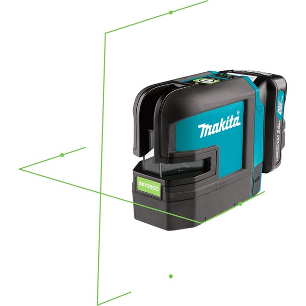 Makita Logo Kreuzlinienlaser mit grünen Laserlinien