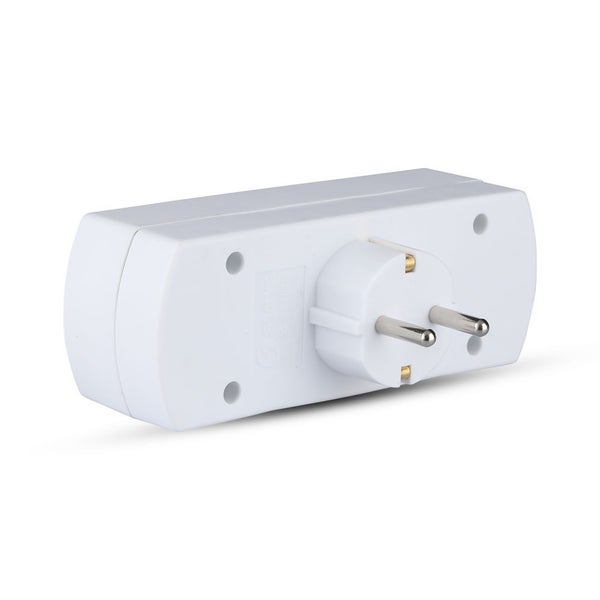 V-TAC VT-1011-3 - Adapter mit Erdungskontakt - IP20 - 3-Wege