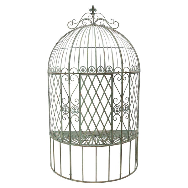 Dekorative Pflanzsäule aus Metall für den Garten