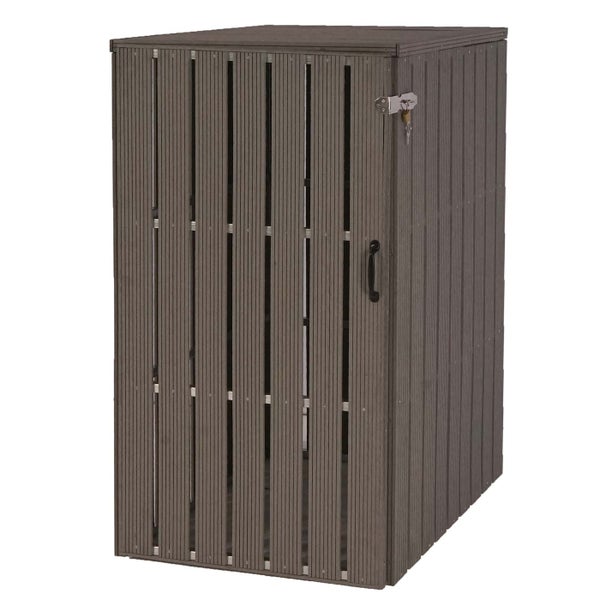 Gartenschrank aus Kunststoff mit Schloss und Schlüssel