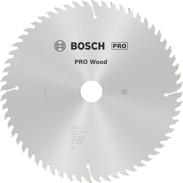 Bosch PRO Wood Kreissägeblatt 250 x 3,2 x 30 mm - 2608640729