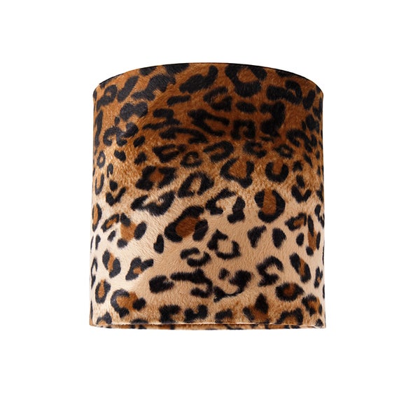 Velours Lampenschirm Leopard Design 20/20/20 Gold innen