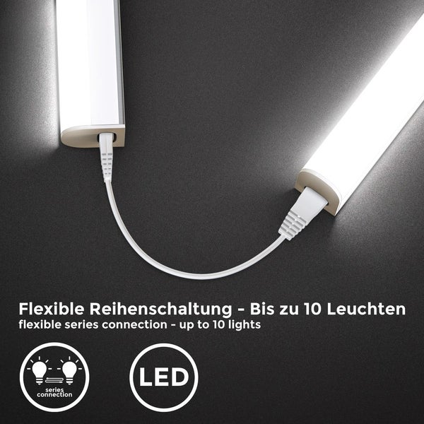 Unterbauleuchte 2er Set - 15W, 1500lm, LED, Stecker, erweiterbar, neutralweiß, weiß