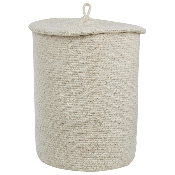 Wäschekorb aus Kordel mit Deckel