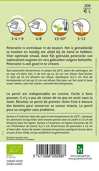 Informationen zur Aussaat von Petersiliensamen