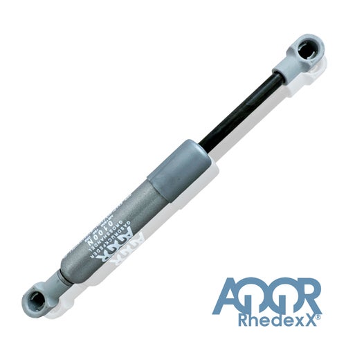 Gasdruckfeder aus Metall mit Augenanschluss, AGQR Rhedexx Logo