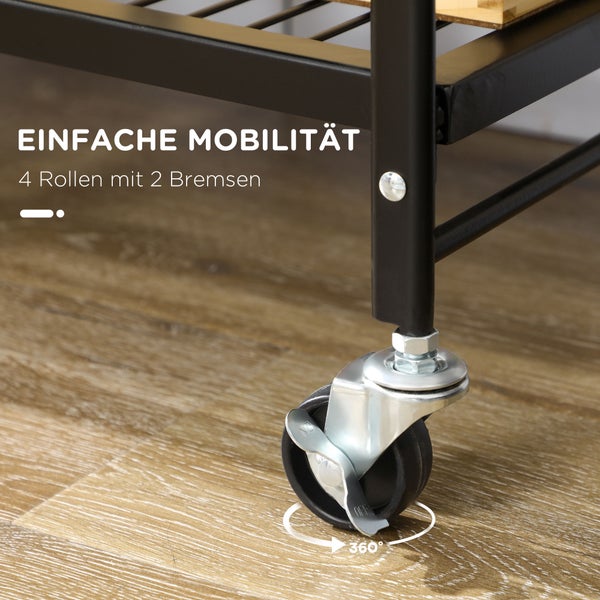 Lenkrolle mit Bremse für ein Möbelstück