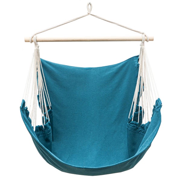 XL Hängesessel Relaxsessel 155x125cm bis 100kg in Petrolblau