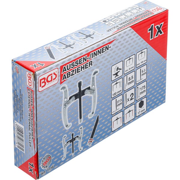 Technische Zeichnung eines Schraubenschlüssels mit Maßangaben