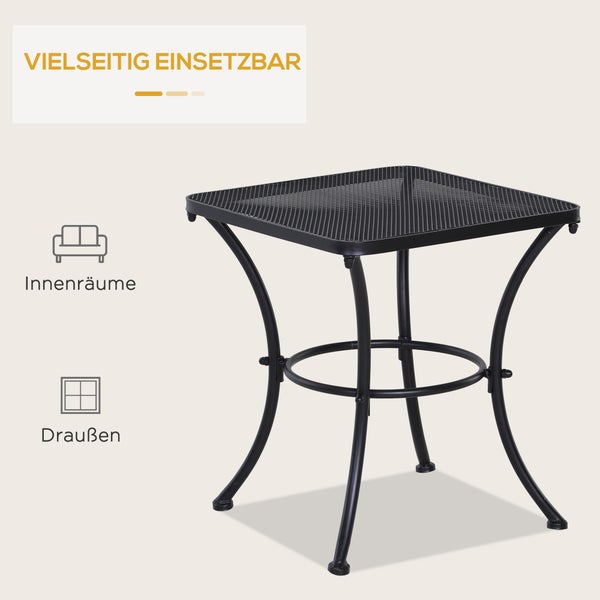 Beistelltisch 45cmx45cmx50cm, Metall Schwarz